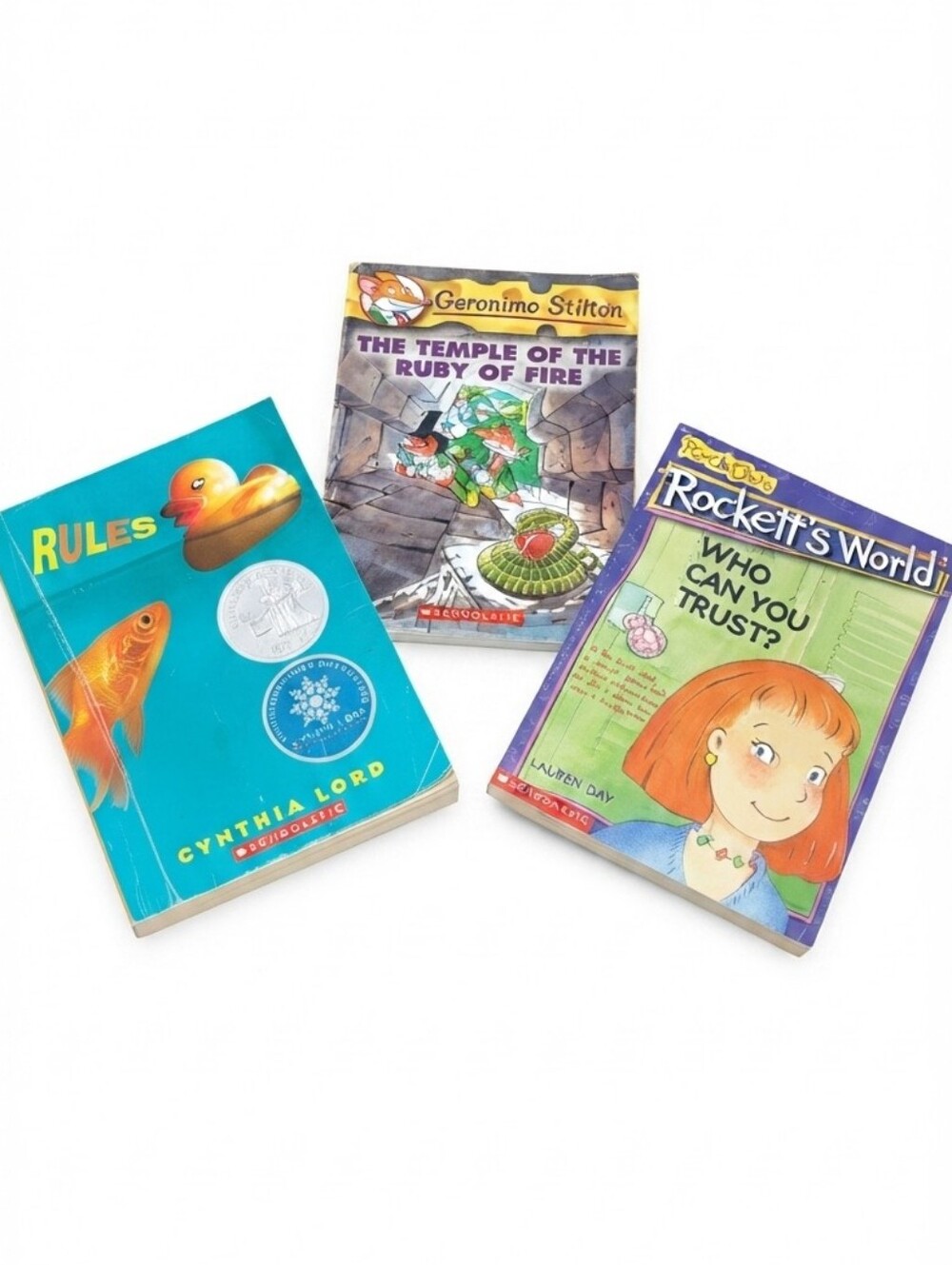 Lot of 3 Scholastic Middle Grade Books Geronimo Stilton Rocketts World Paperback